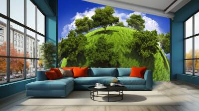 Green Planet Earth Wall mural