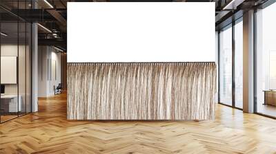 Real human hair extensions isolated on white background. The hairdresser wove a blank for hair extensions. Wall mural