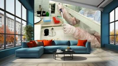 work in a fume hood with a viral infection. Wall mural