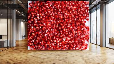 Pomegranate isolated on white Wall mural