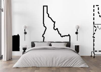 Idaho state isolated on a white background, USA map Wall mural