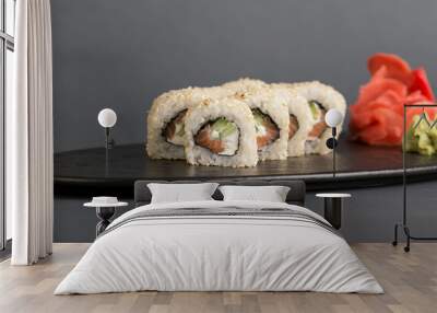 sushi on plate Wall mural