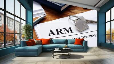 Adjustable Rate Mortgage ARM papers in the office. Wall mural