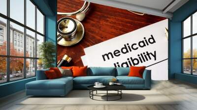 Document with title medicaid eligibility. Wall mural