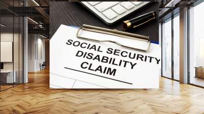 Social security disability benefits claim and pen. Wall mural