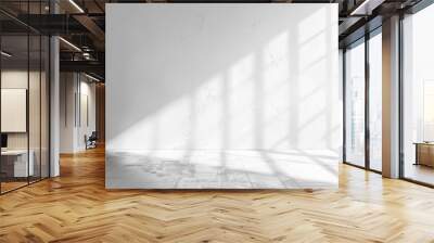 White empty room with window and shadow on the wall. 3d rendering Wall mural