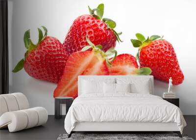 Fresh ripe strawberries. Wall mural