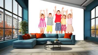 Group of emotional children friends Wall mural