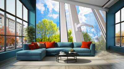 plastic vinyl window Wall mural