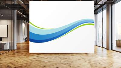 Business background wave Wall mural