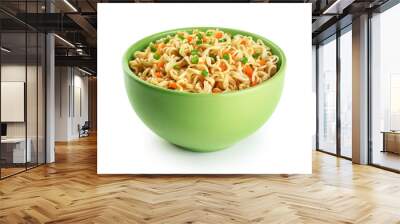 bowl of instant noodles isolated on white background. Wall mural