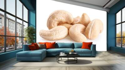 Cashew nuts isolated on white background. Wall mural