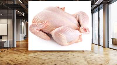 Fresh raw chicken isolated on white background. Wall mural