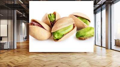 Pistachios isolated on a white background. Wall mural