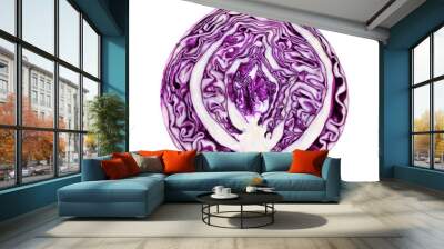 Purple cabbage isolated on white background. Wall mural