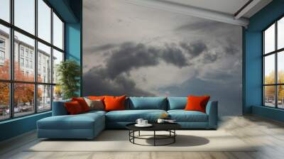 Abstract clouds and sky in space. The best views of the heavens the natural pictures of the beautiful clouds. Background  blue  views  of  nature  images. Wall mural