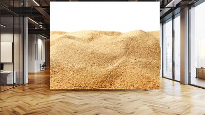 Sand dunes isolated on white background Wall mural