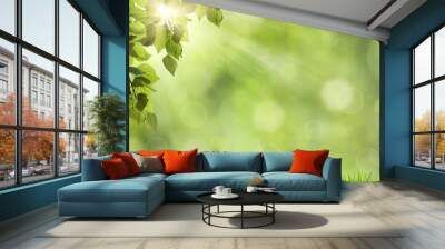 beautiful nature bokeh Wall mural