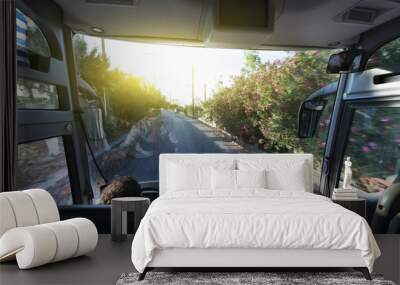 tour bus Wall mural