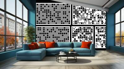 Laser cutting template for decorative panel. Abstract square pattern. Vector illustration. Wall mural