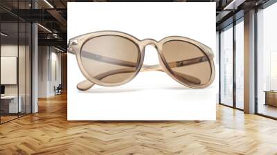 sunglasses with brown glass isolated on white Wall mural