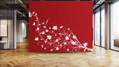 floral illustration flowers ornaments ornamental design Wall mural