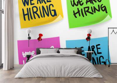 we are hiring sticky note Wall mural