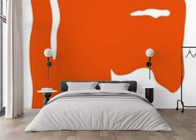 Orange color Halloween Alphabet Wall mural