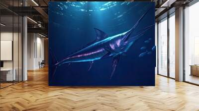 sword fishin aquarium Wall mural