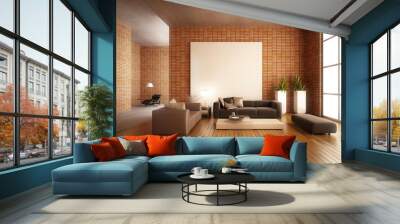 living room in modern style Wall mural