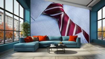 Accessories: butterfly, ties, cufflinks, for a classic suit Wall mural