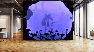 abstract floral background Wall mural