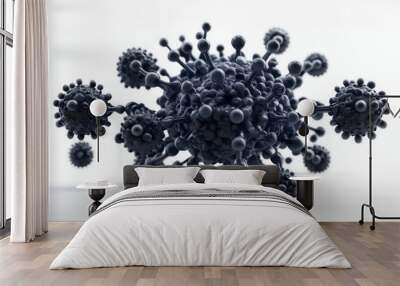  Abstract 3D rendering of a futuristic molecular structure Wall mural