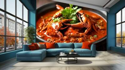  Delicious seafood stew ready to be savored Wall mural