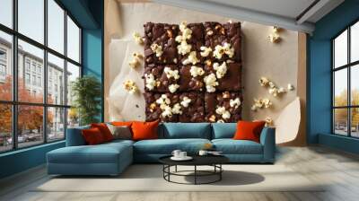  Deliciously decadent chocolate brownies with a pop of fun Wall mural