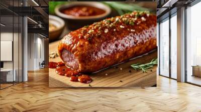  Deliciously grilled sausage ready to be savored Wall mural