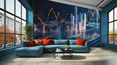  Digital Data Analysis - A Visual Symphony of Numbers Wall mural