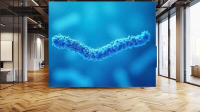  Molecular structure in focus against blurred background Wall mural