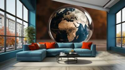  The world in a nutshell - A global perspective Wall mural