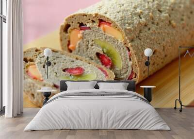 Deliciously fruity bread roll ready to be savored Wall mural