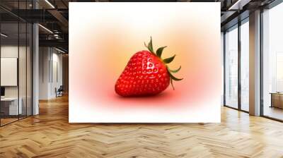 Fresh and ripe strawberry perfect for summer Wall mural