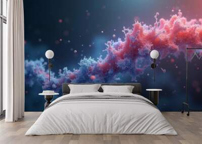 Vibrant nebula cosmic wonder digital artistry Wall mural