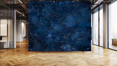 A rich, textured blue abstract background ideal for creative projects and design applications.  Wall mural