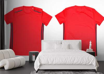 Sport tshirt on white background Wall mural