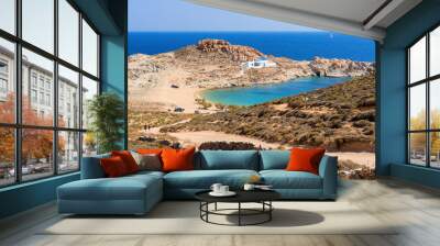 agios sostis beach, one of the most beautiful beaches of serifos. cyclades, greece Wall mural