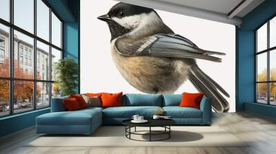 Black-Capped Chickadee full body image with white background ultra realistic



 Wall mural