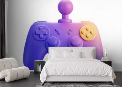 Purple and Yellow Game Controller Wall mural