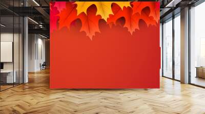 Autumn background with colorful maple leaves. Wall mural