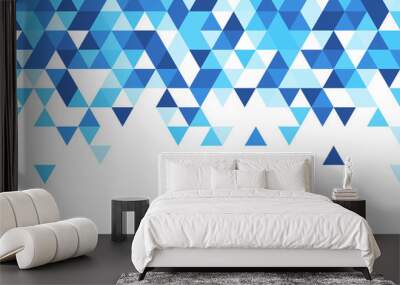 Blue and white abstract background. Wall mural