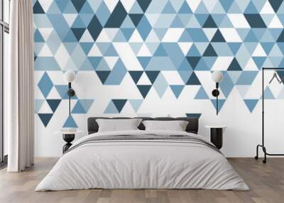 Blue and white abstract banner. Wall mural